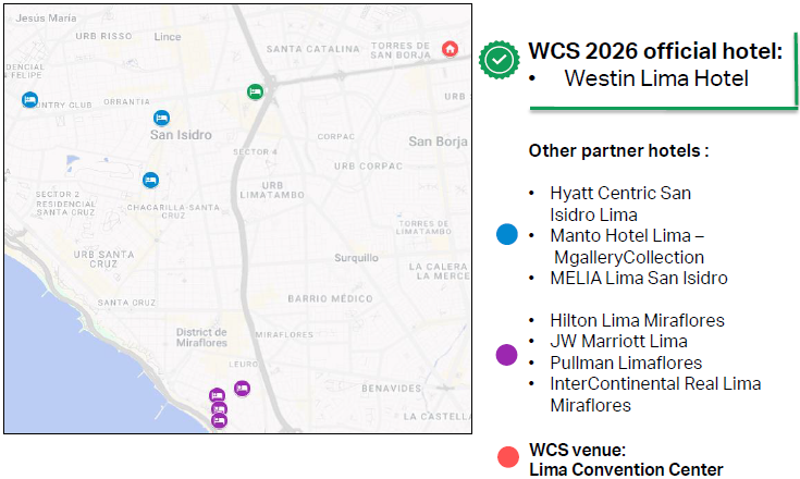 WCS 2026 Hotels map