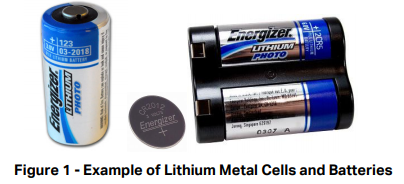 Example of lithium metal cells and batteries