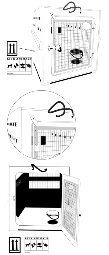 Animal welfare during transport: animals in containers