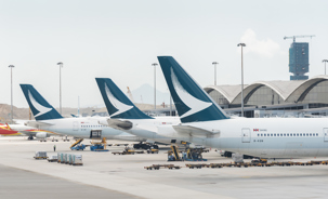 Cathay Pacific aircraft lined up.jpg