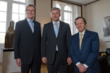 From left to right: Wolfgang Mayrhuber, Lufthansa, Klaus Wowereit, Mayor of Berlin, Giovanni Bisignani, IATA