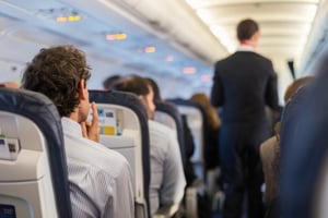 Passengers in an airplane