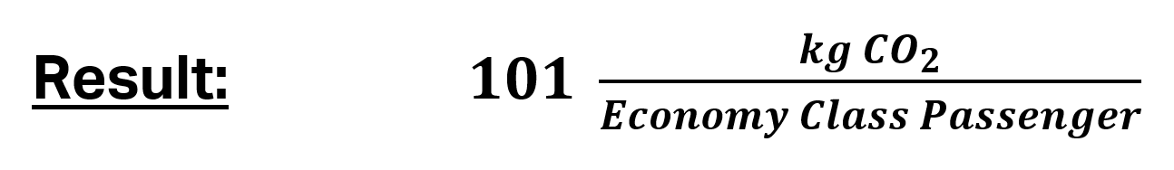 IATA CO2 Connect Calculator Formula Result