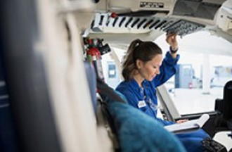 Female aircraft engineer