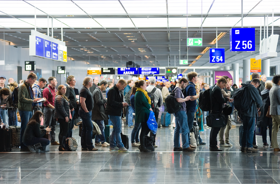 Passengers at airport